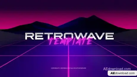 Retrowave Logo Reveal Freebies template preview