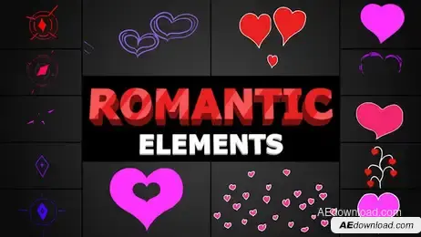 Romantic Elements Freebies template preview