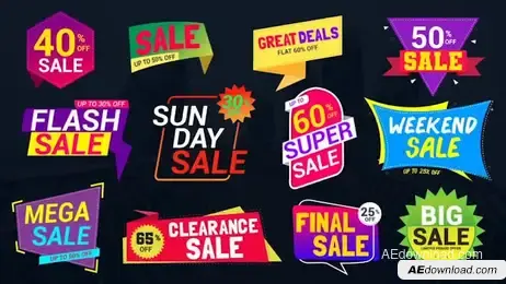 Sale Labels & Badges-4 Freebies template preview