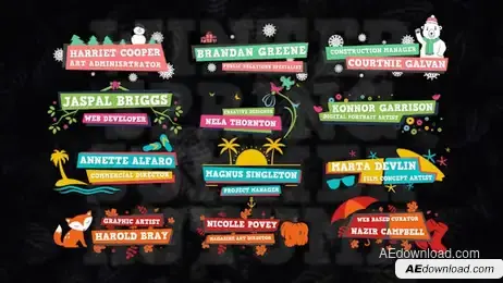 Seasons Lower Thirds Freebies template preview
