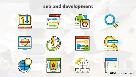 SEO & Development - Flat Animated Freebies template preview