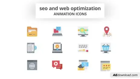 SEO & Web Optimization - Animation Icons Freebies template preview