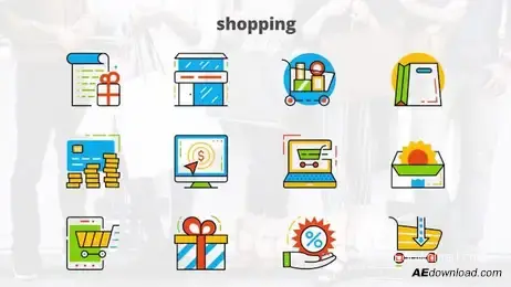 Shopping - Flat Animated Icons Freebies template preview