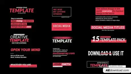 Social Media Titles 2.0 Freebies template preview