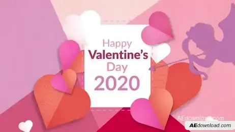 St Valentine Opener Card Freebies template preview