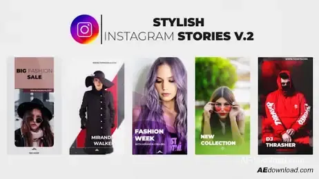 Stylish Instagram Stories V.2 Freebies template preview