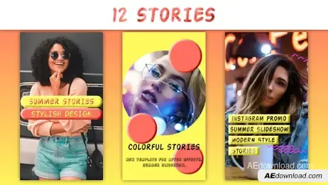 Summer Instagram Stories Freebies template preview
