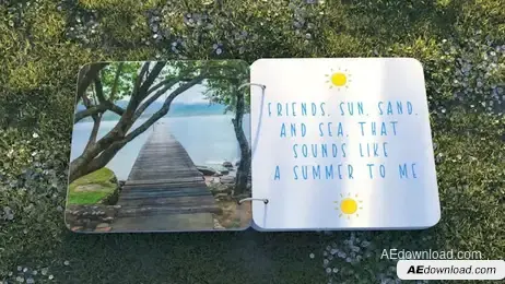 Summer Photo Album Freebies template preview