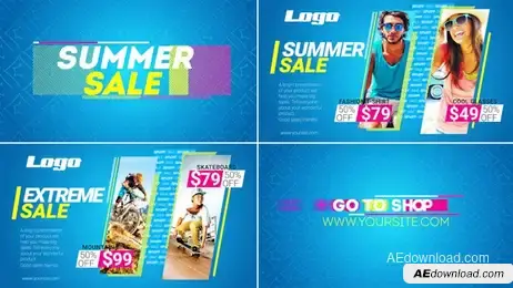 Summer Sale Freebies template preview