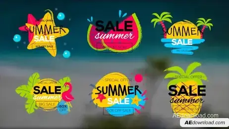 Summer Sale Titles Freebies template preview