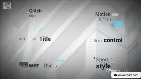 Titles Glitch 4K Freebies template preview