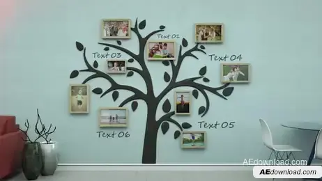 Tree Wall Photo Freebies template preview