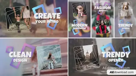 Trendy Stylish Dynamic Opener Slideshow Freebies template preview