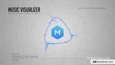 Triangular Music Visualizer Freebies template preview