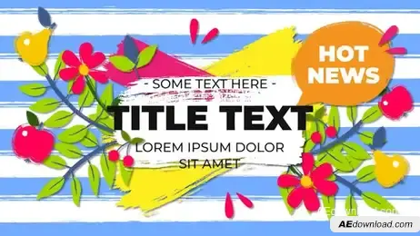 Tropical Summer Titles Freebies template preview
