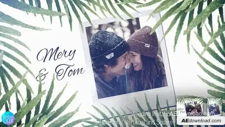 Tropical Wedding Invitation Freebies template preview