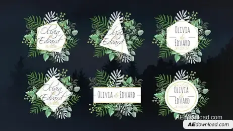 Tropical Wedding Labels Freebies template preview