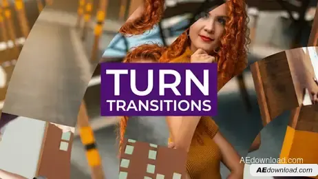Turn Transitions Freebies template preview