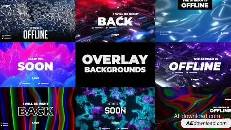 Twitch Overlay Background Pack Freebies template preview