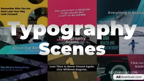 Typography Scenes Freebies template preview