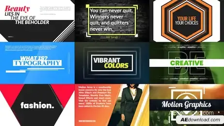 Typography Scenes Package Freebies template preview