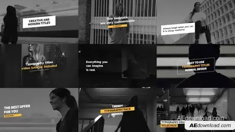 Typography Titles Freebies template preview