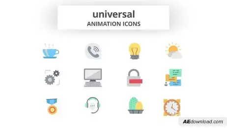Universal - Animation Icons Freebies template preview