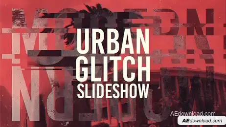 Urban Glitch Slideshow Freebies template preview