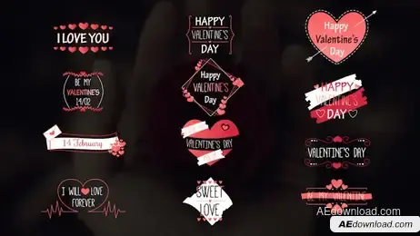Valentine's Day Titles Freebies template preview