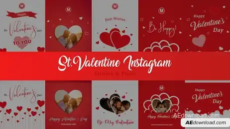 Valentine Stories & Posts Freebies template preview