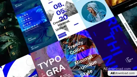 Vertical Typography Collection Freebies template preview