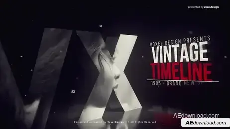 Vintage Timeline Title Freebies template preview