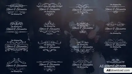 Wedding Calligraphic Title Freebies template preview