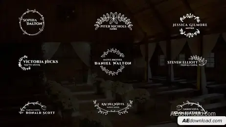 Wedding Lower Thirds Freebies template preview
