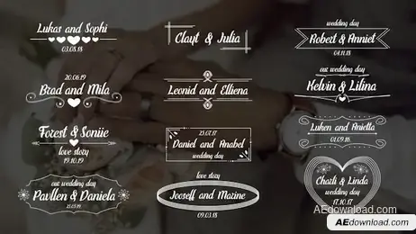 Wedding Titles Elegant Freebies template preview