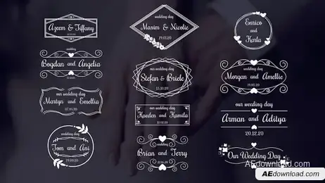 Wedding Titles Pack Freebies template preview