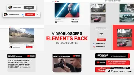 Youtube Channel Blogers Pack Freebies template preview