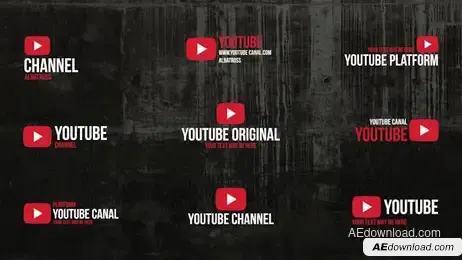 Youtube Lower Thirds & Titles V.2 Freebies template preview