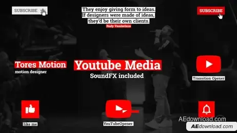 YouTube Media Freebies template preview