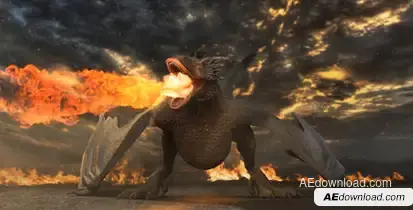 Dragon Logo Reveal Video Displays template preview