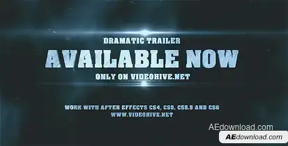 Dramatic Epic Trailer Video Displays template preview