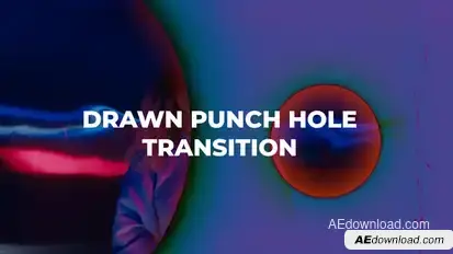 Drawn Punch Hole Transition Premiere Pro template preview