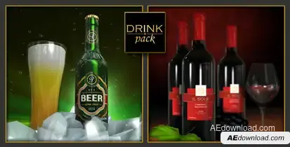Drink Pack 2-in-1 Video Displays template preview