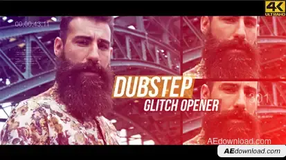 Dubstep Glitch Opener - 4K Video Displays template preview