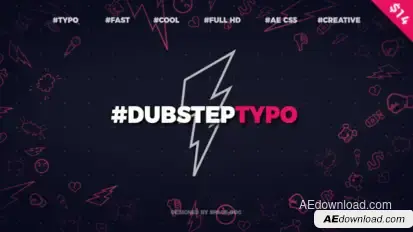 Dubstep Typography (opener) Video Displays template preview