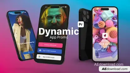 Dynamic App Promo for Premiere Pro Premiere Pro template preview