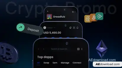 Dynamic App Promo Video Displays template preview