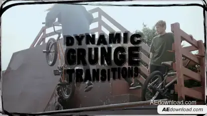 Dynamic Grunge  Transitions Premiere Pro template preview