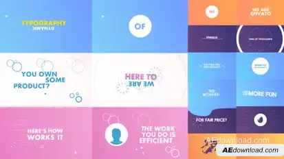 Dynamic/Kinetic Typography Pack Video Displays template preview