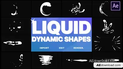 Dynamic Liquid Shapes | After Effects Video Displays template preview